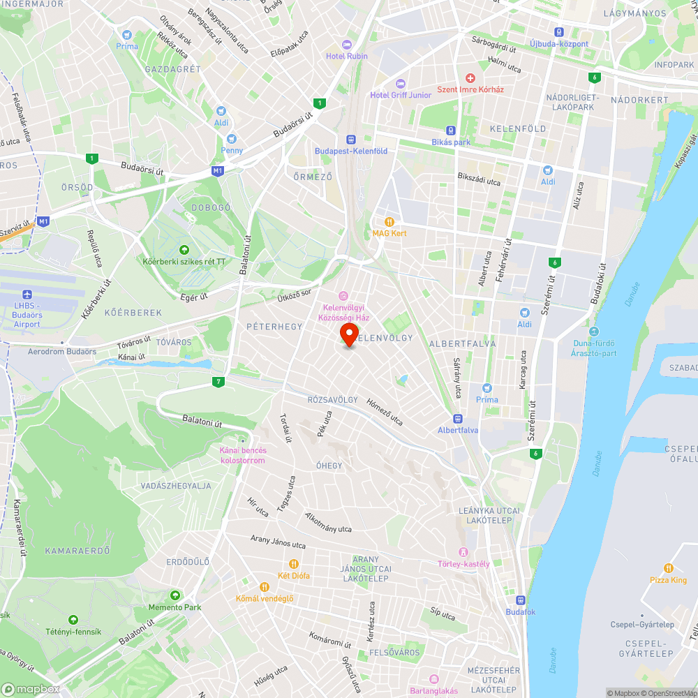 Ringló úti kátyúk bejelentés helye