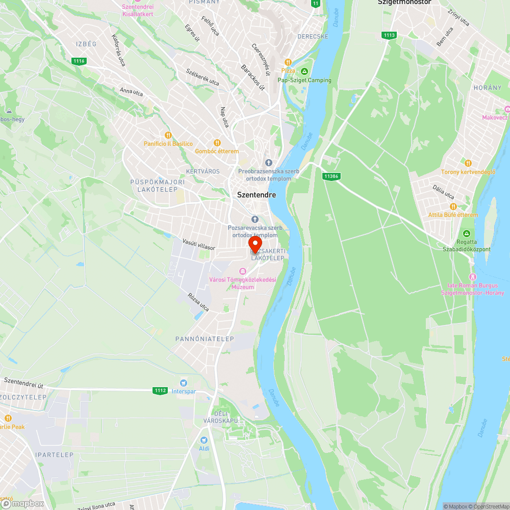 Szentendre HÉV végállomás bejelentés helye