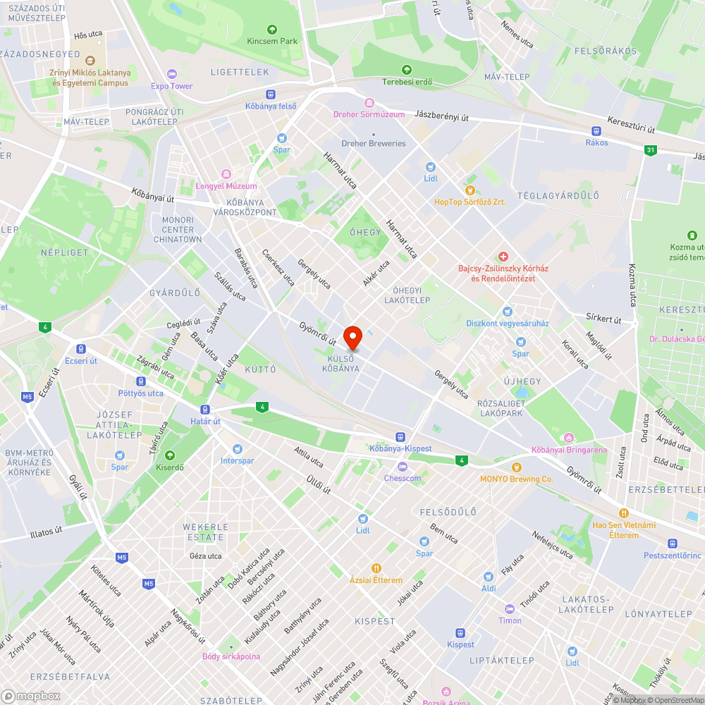 Végstádiumban levő buszmegálló (F01582 Diósgyőri utca) bejelentés helye
