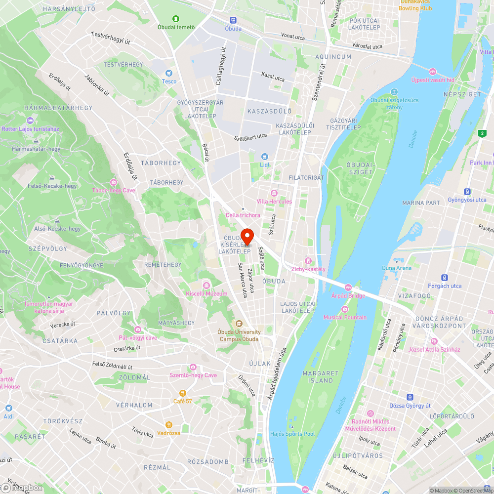 Zápor utcai fekvőrendőrök vs. kerékpárosok bejelentés helye