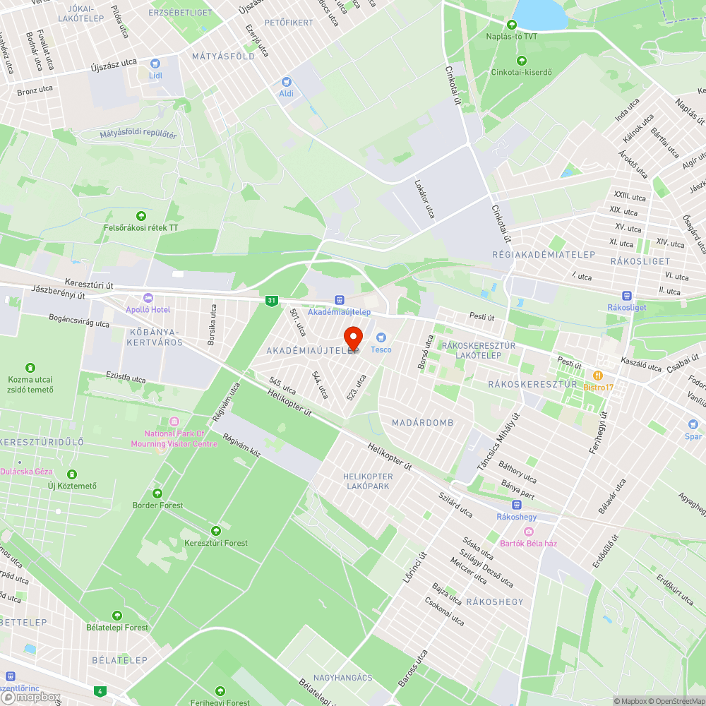517. utca bejelentés helye