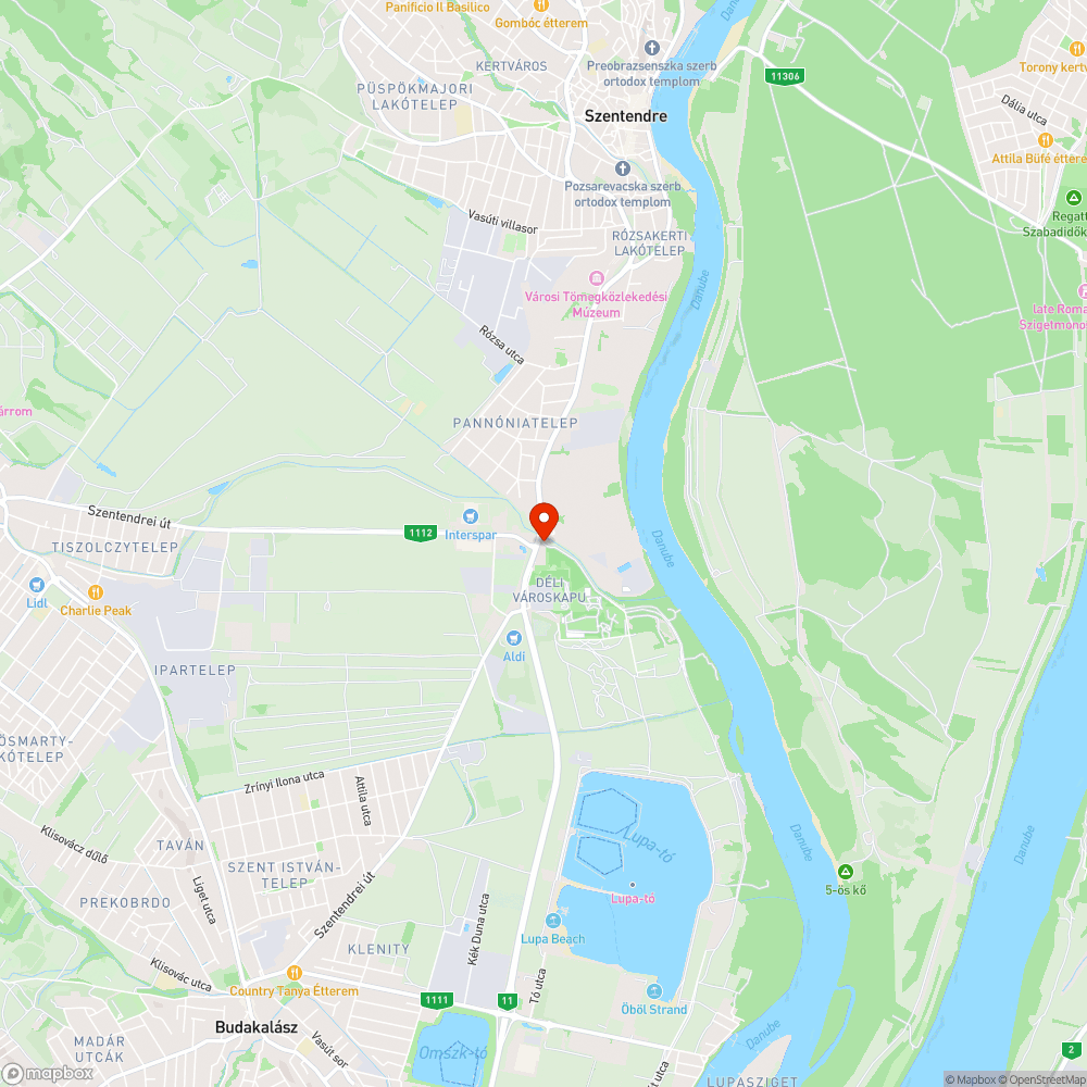 Az Eurovelo 6-os kerékpárutat jelölő tábla kidőlt bejelentés helye