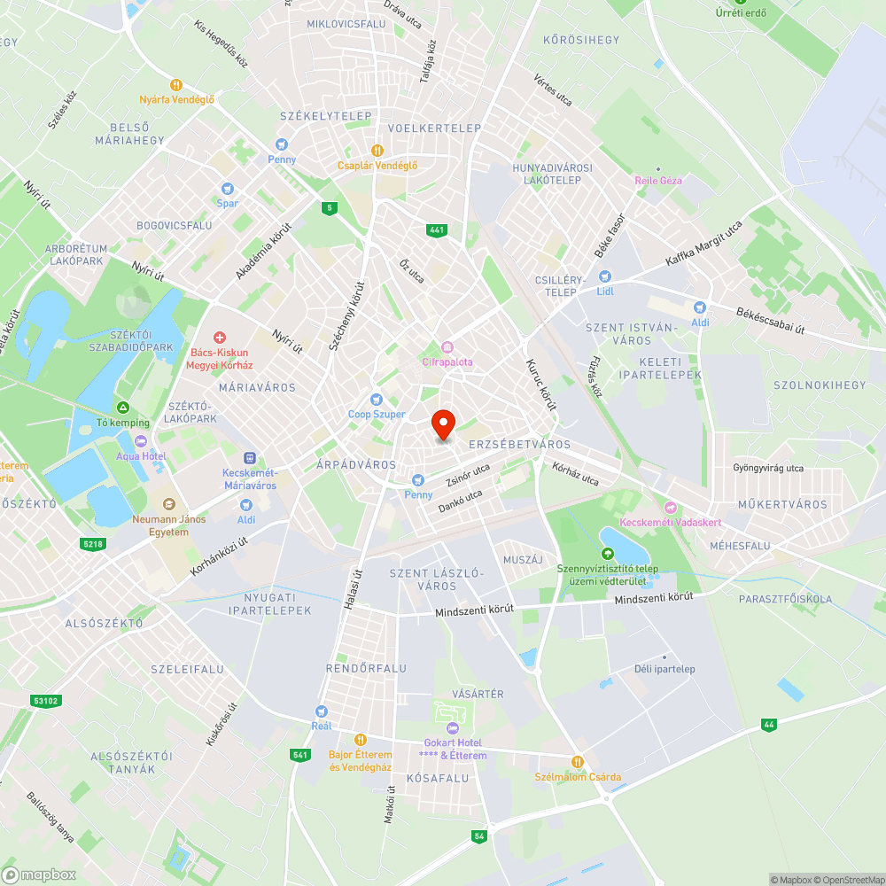 Balesetveszélyes buszmegálló bejelentés helye