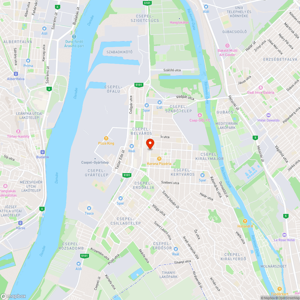 Megrongált Utasváró - Csepel, Deák tér (71) bejelentés helye
