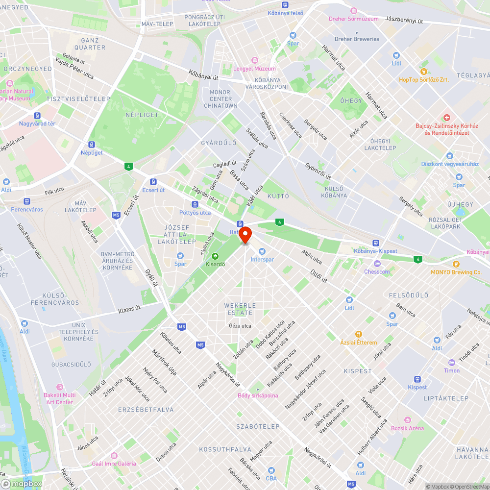 Határ úti kerékpárút és Kifakult KRESZ tábla bejelentés helye