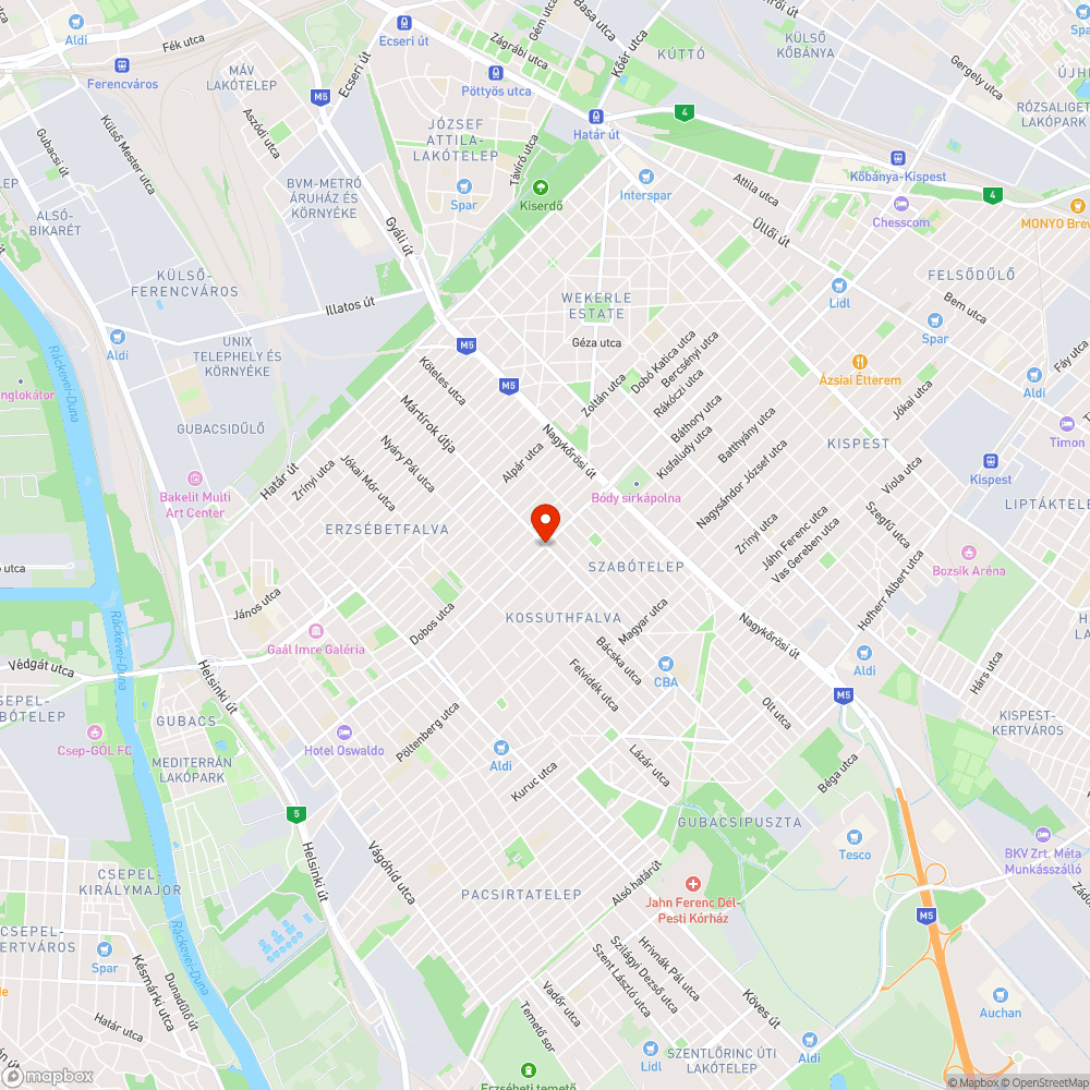 Hiányzó Fényterelők - Nagysándor J. utca-Mártírok útja bejelentés helye