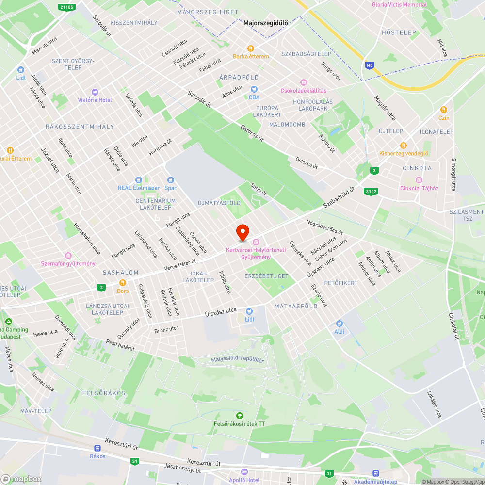 életveszélyes utasváró tető bejelentés helye