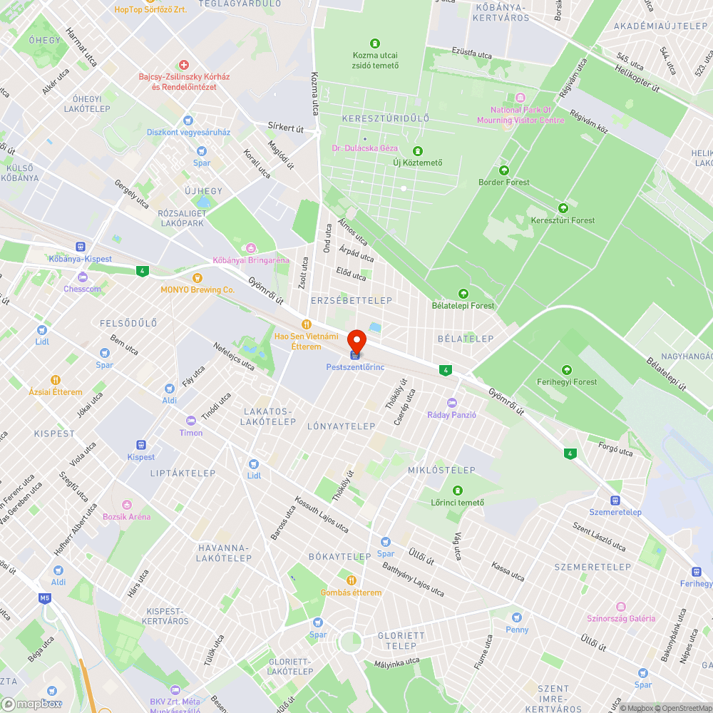 koszos buszmegálló, sérült tető bejelentés helye