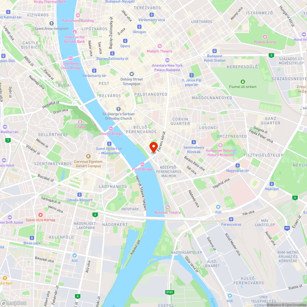 Megrongált Hajót Jelző Tábla - Boráros tér H bejelentés helye