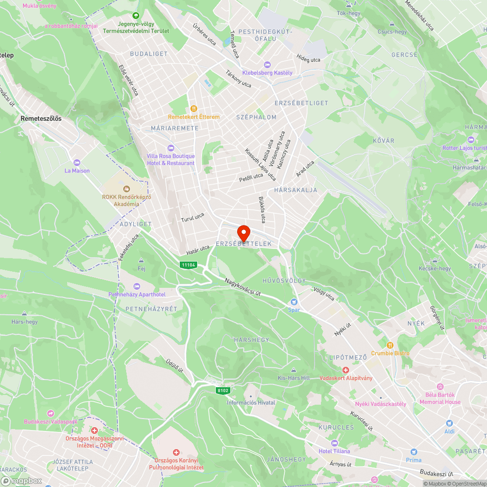Életveszélyes utca bejelentés helye