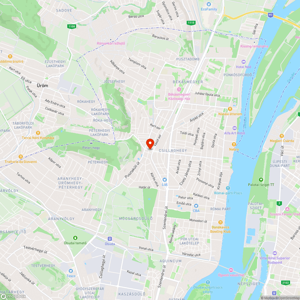 Csillaghegyi járda - félbemaradt aszfaltozás bejelentés helye