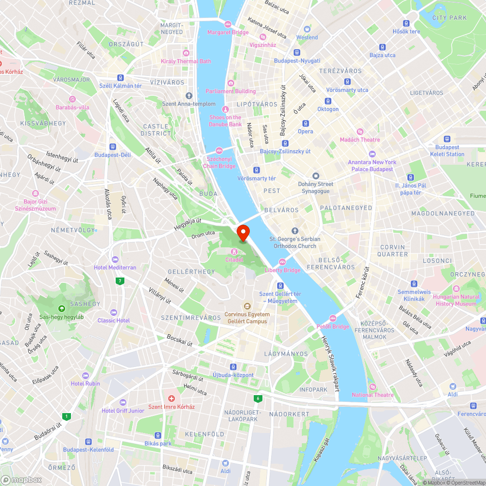 Hiányzó korlátelemek a Gellért-hegyen - part 2. bejelentés helye