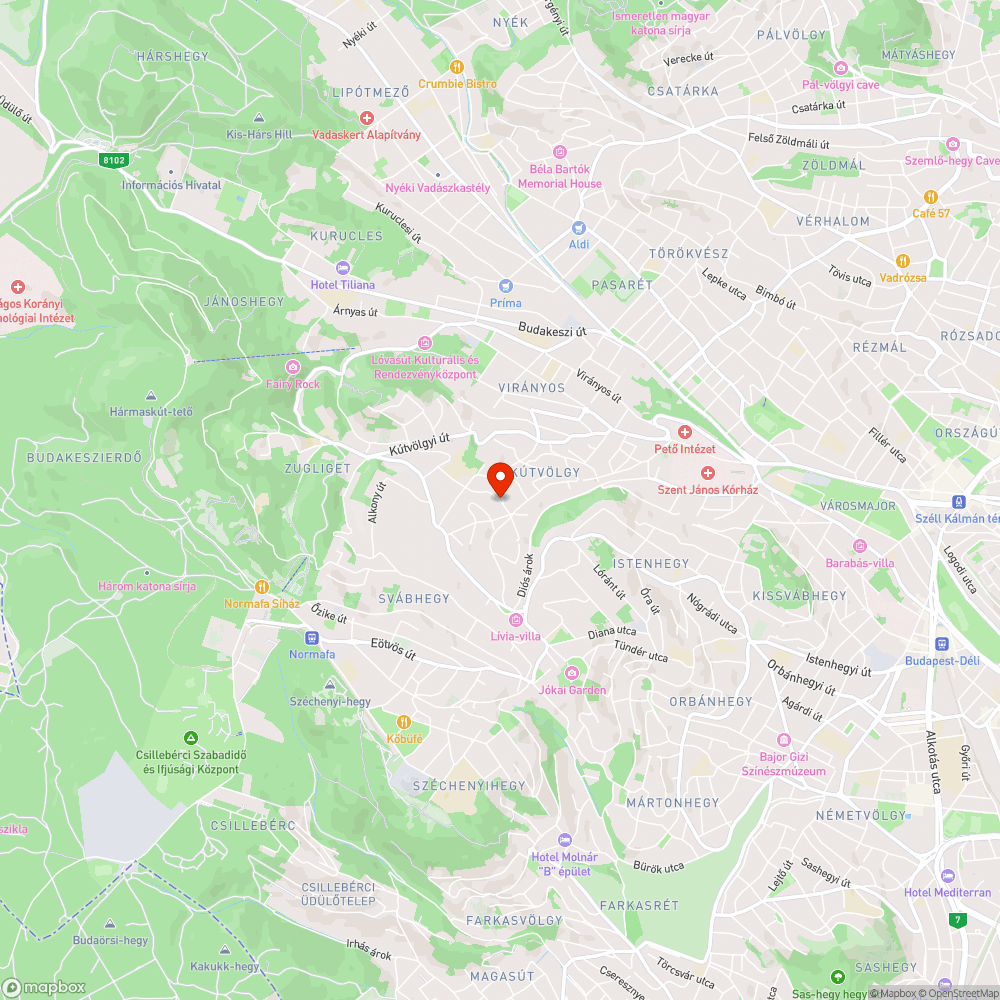 Csipke út, használhatatlan járda bejelentés helye
