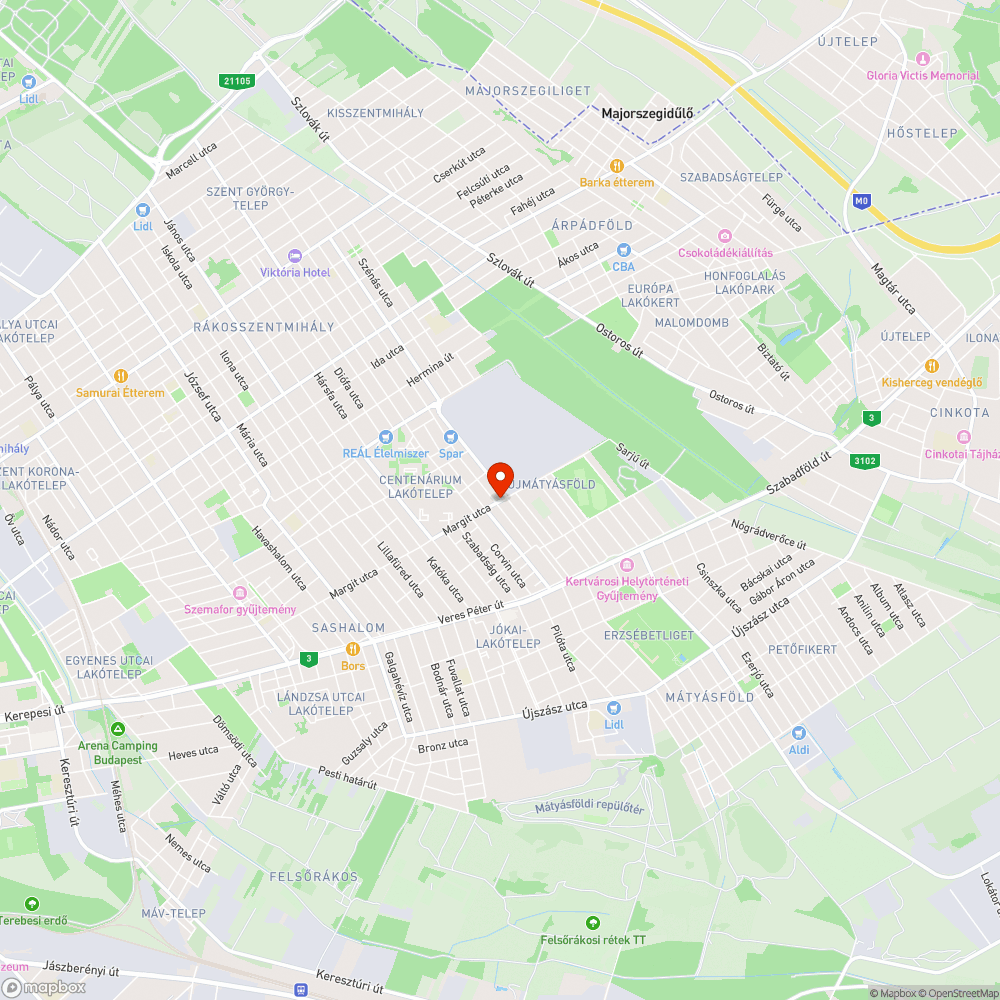 balesetveszélyes buszmegálló-burkolat bejelentés helye