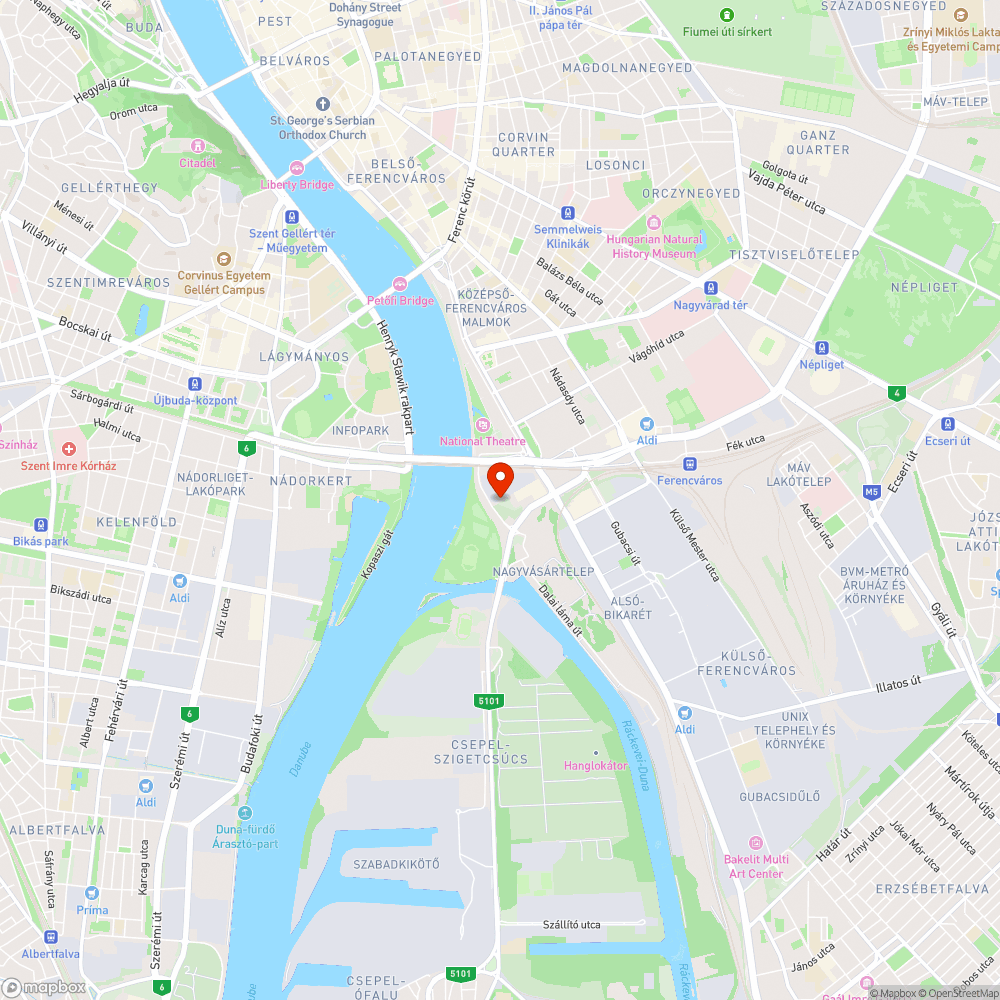 Szemétóceán a Rákóczi hídnál bejelentés helye