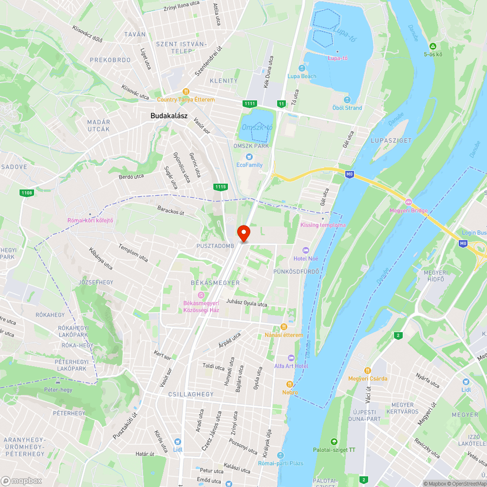 Békásmegyerről kijutni az Omszk parkba bejelentés helye