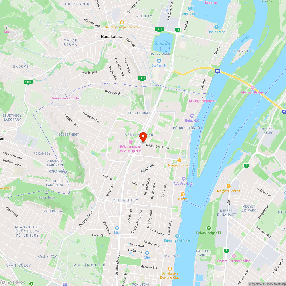 Békásmegyeri piac, mozgáskorlátozott parkoló bejelentés helye