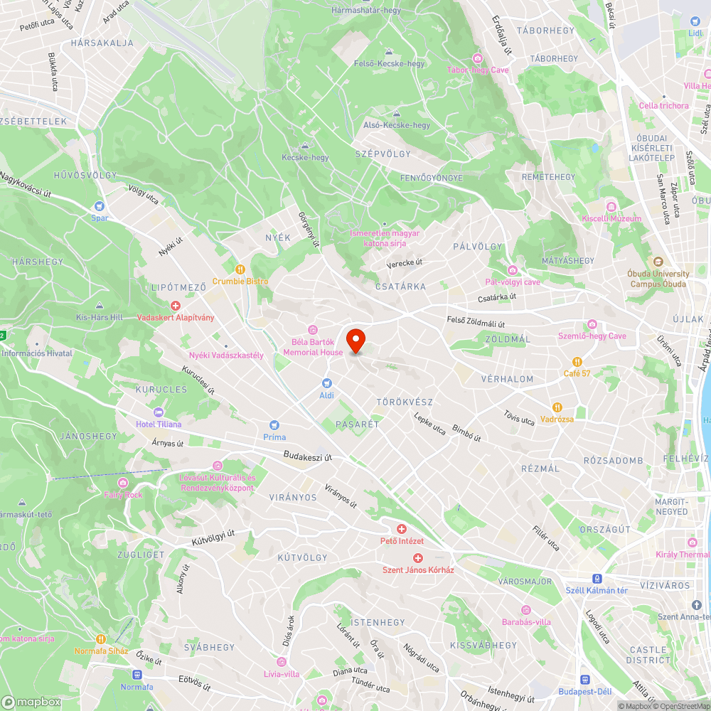 Hibás utcai lámpa bejelentés helye