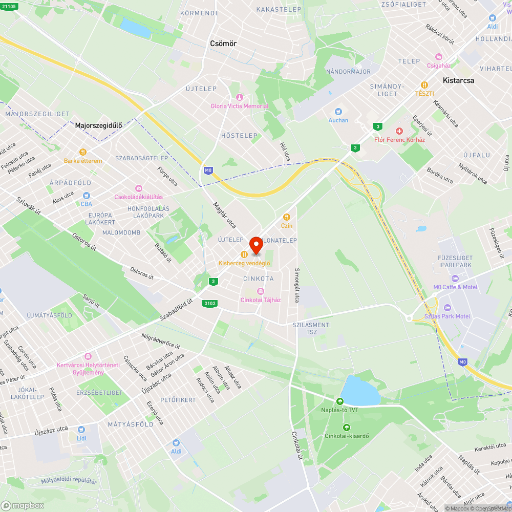 kerékpárút bejelentés helye
