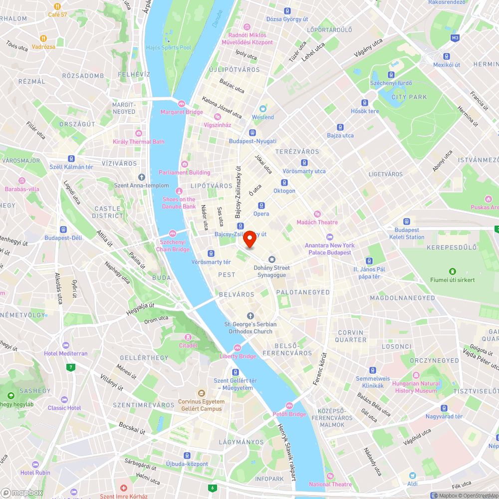 Madách tér burkolati hiba bejelentés helye