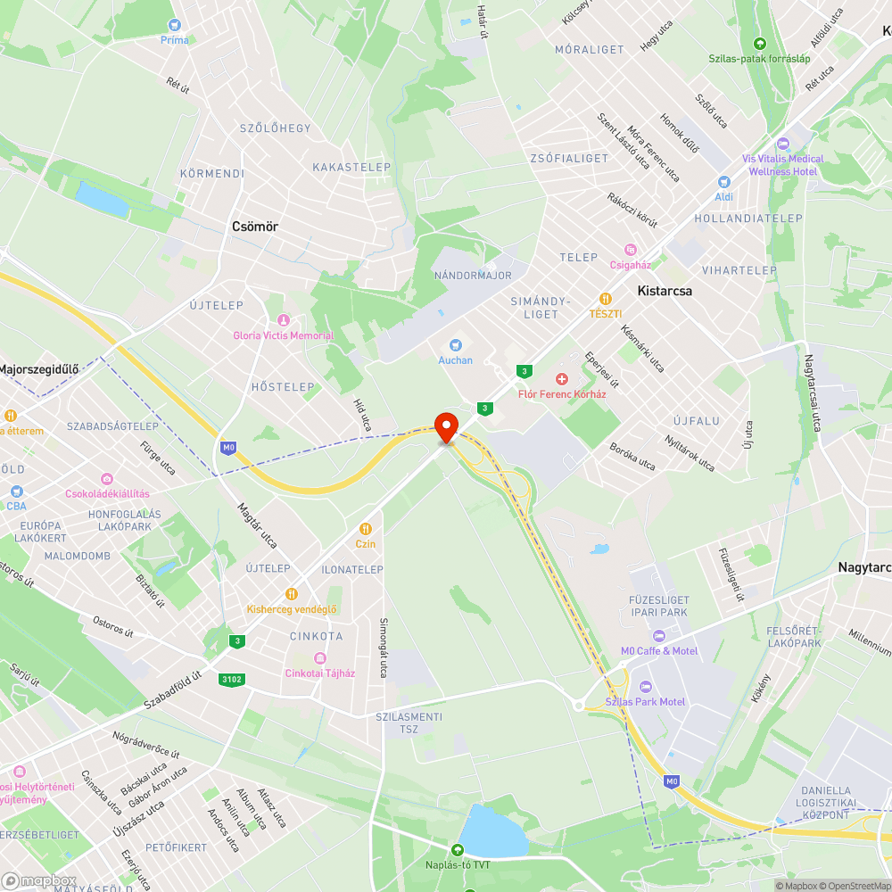 Nagyon kéne egy kerékpárút a 3-as mellé Kistarcsa felé bejelentés helye