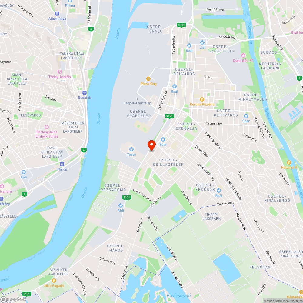 Akácfa utcai dzsungel bejelentés helye