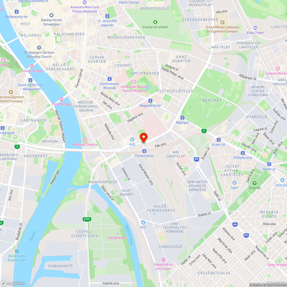 Kerékpárút akadályokkal bejelentés helye