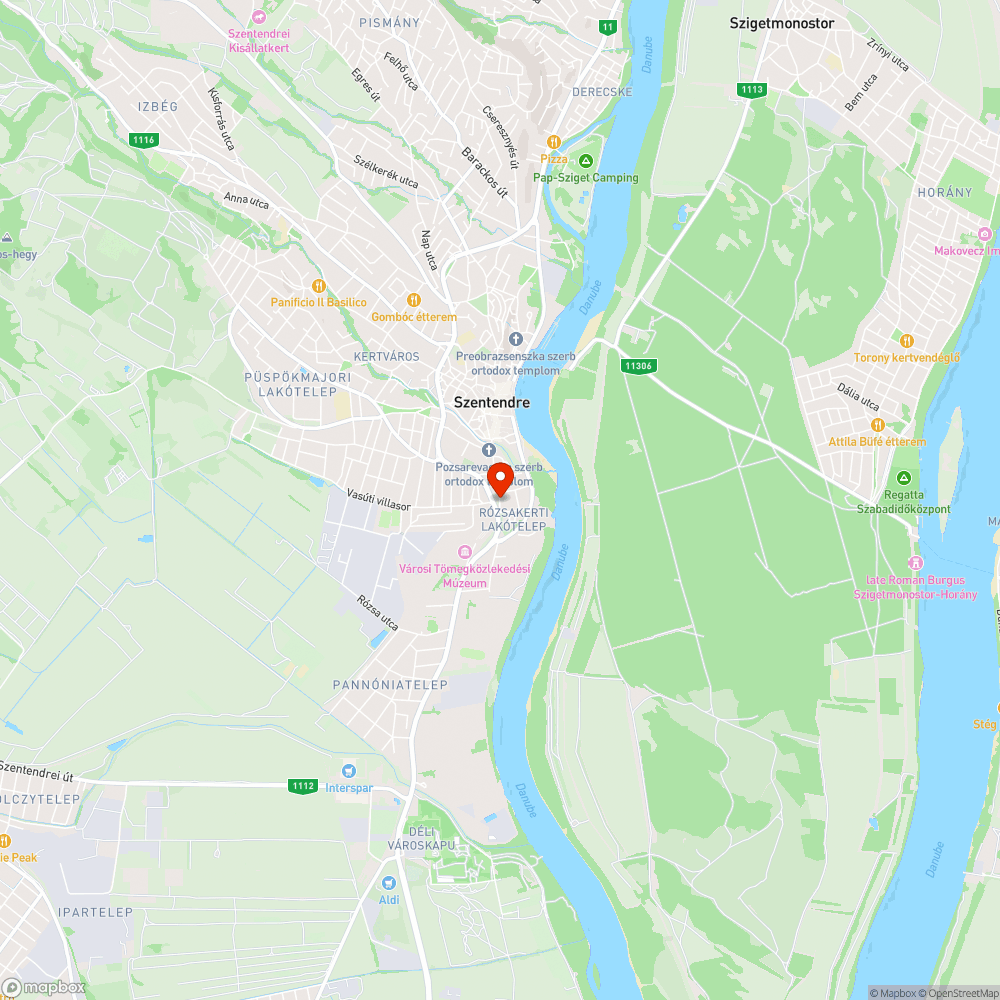 Kossuth Lajos utcai Kínai étterem előtti terület bejelentés helye