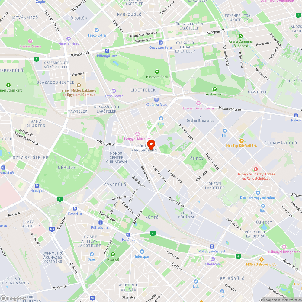 Kápolna utcai kerékpársáv újrafestése bejelentés helye