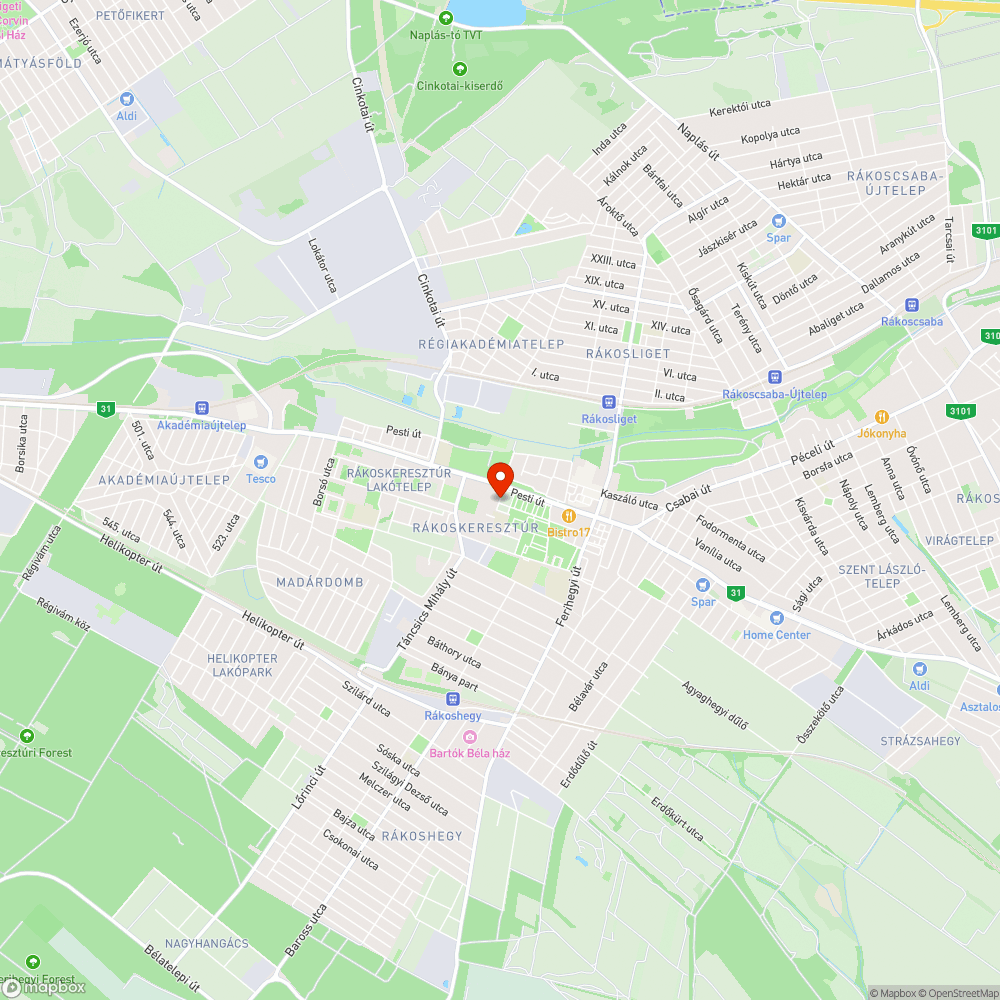 Szelektív szemétdomb az egészségügyi központ közelében bejelentés helye