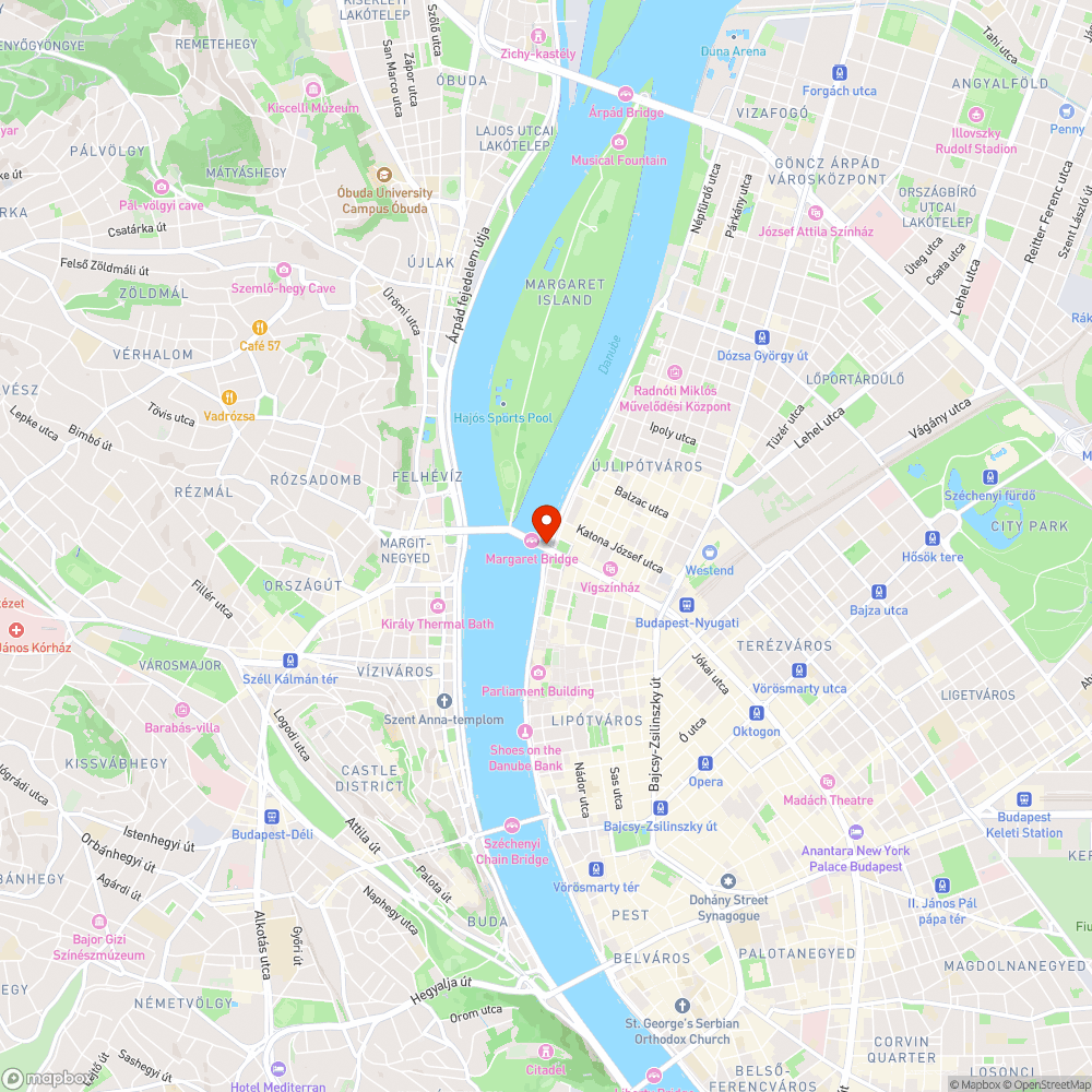 Felszakított korlát a Margit-hídon bejelentés helye