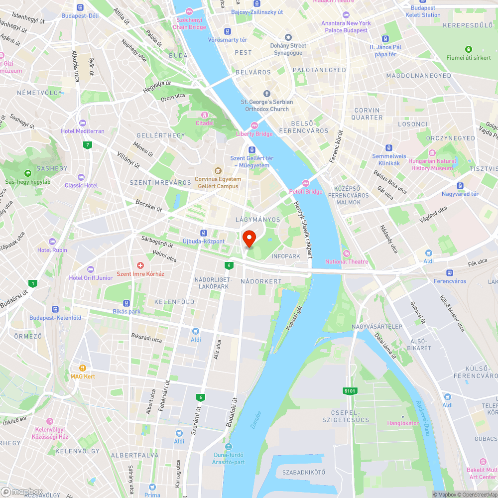 ember magasságú gaz a Bogdánfy úton bejelentés helye