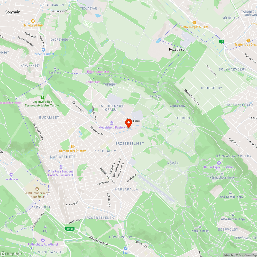 II., Gazda u 45 bejelentés helye