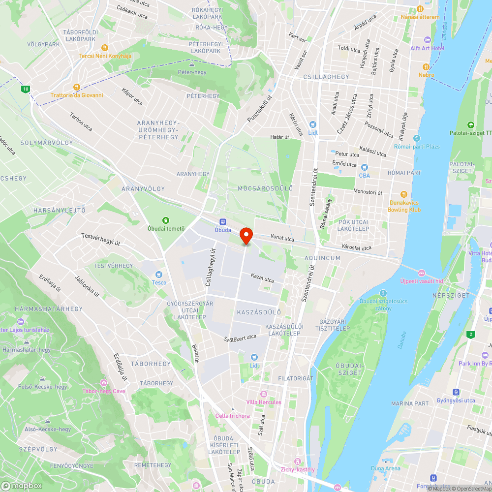 Hiányzó közvilágítás a Kunigunda útja egy szakaszán v2 bejelentés helye