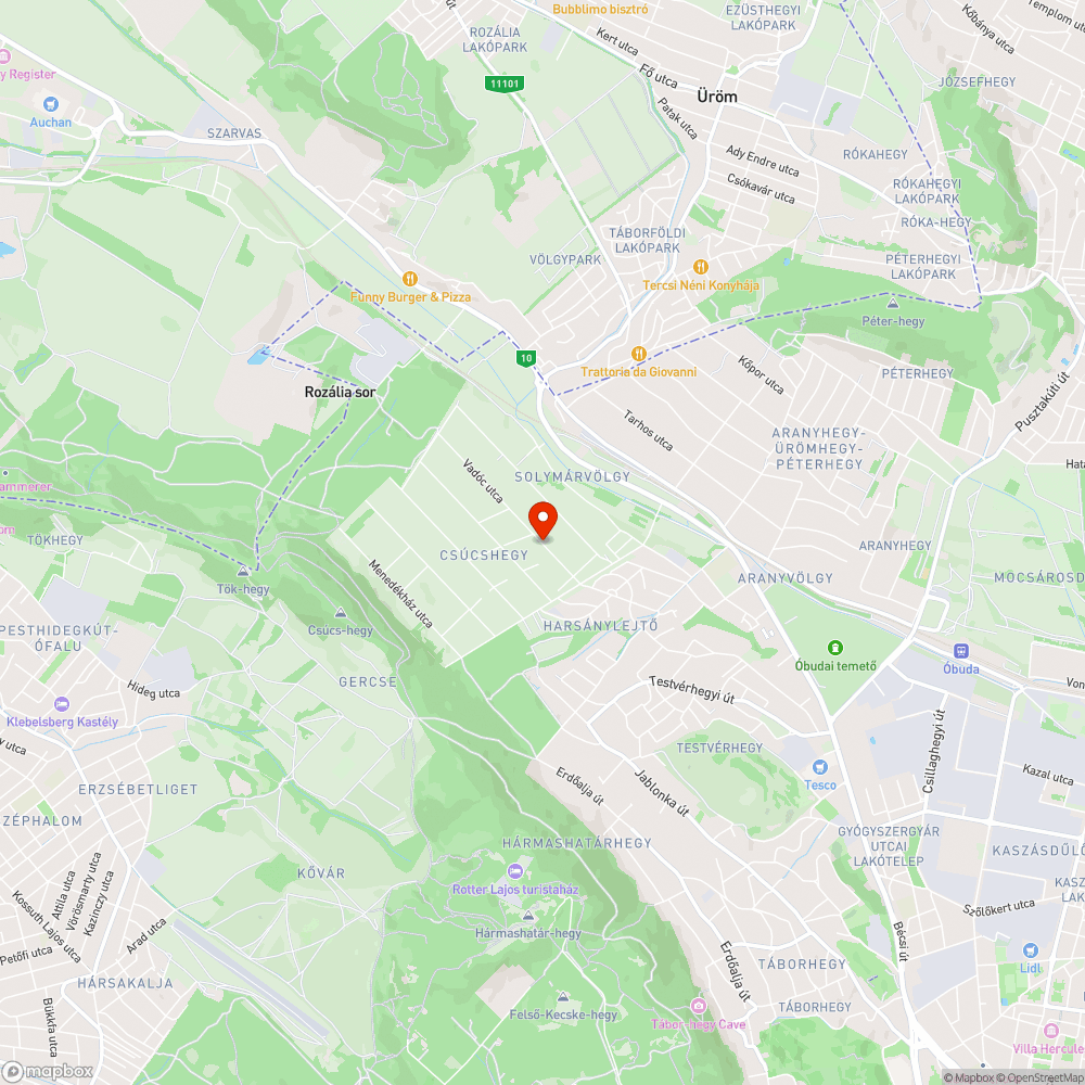 Kráterek, vízmosások az úton bejelentés helye