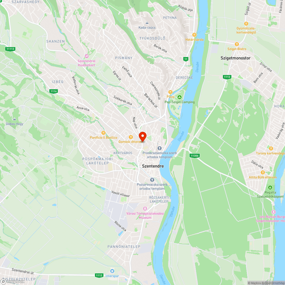 Közvilágitási hiba a 11. főút mentén (I.) bejelentés helye