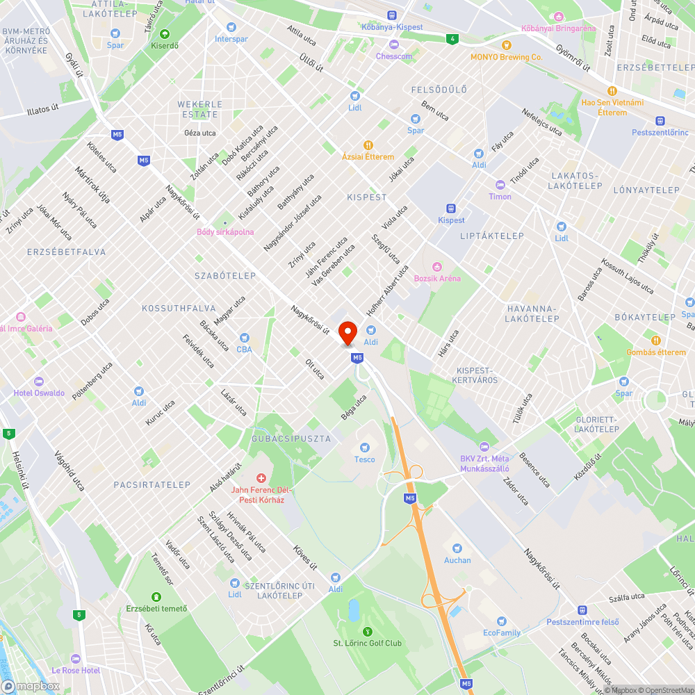M5 kivezető szűkítés bejelentés helye