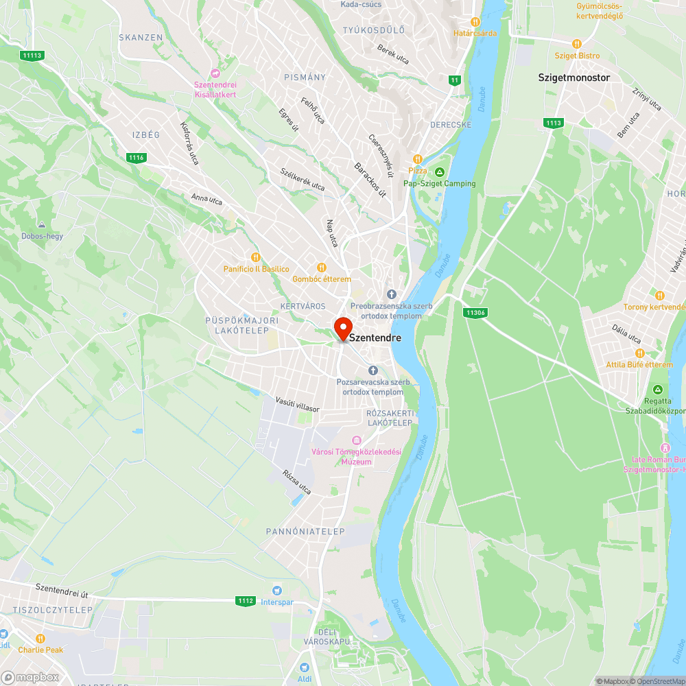 Úthiba a 11-es főút és a Bükkös part találkozásánál (II.) bejelentés helye