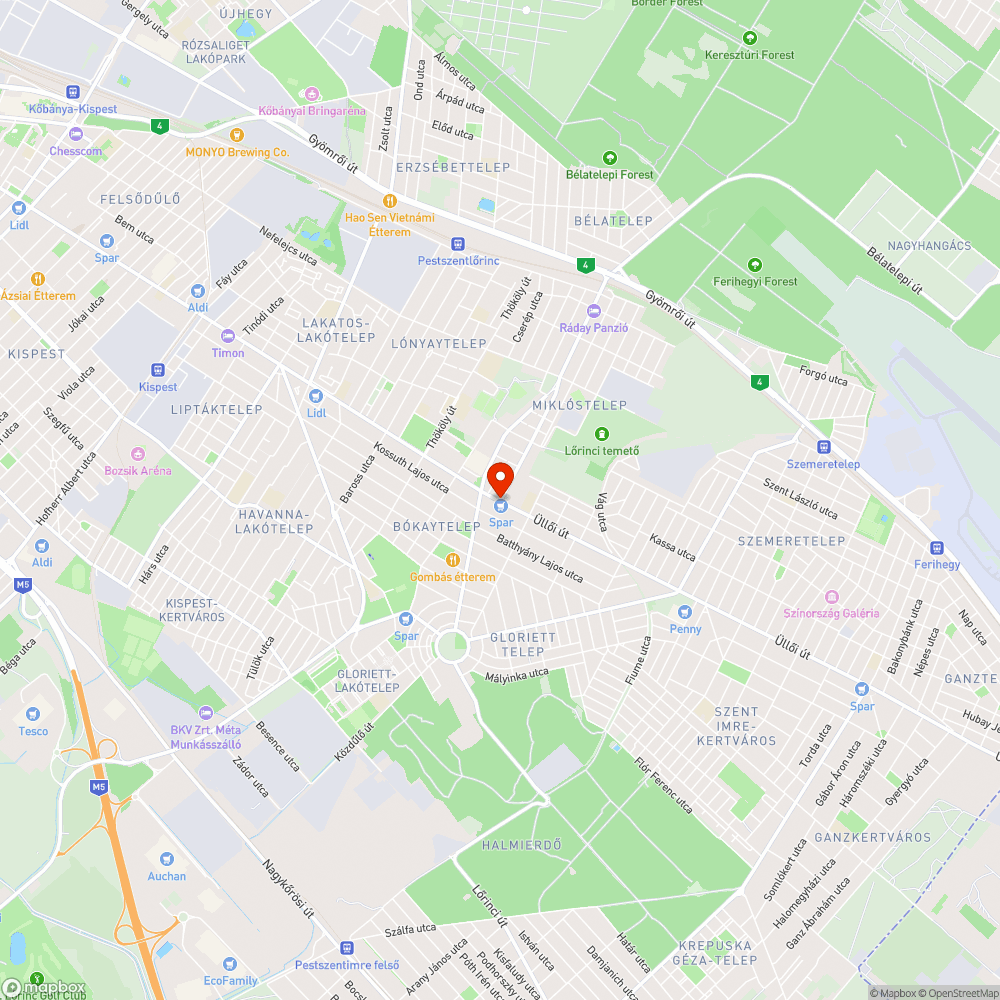 Egy felújított ám  zötykölős átjáró (XVIII. Szarvas csárda tér) bejelentés helye