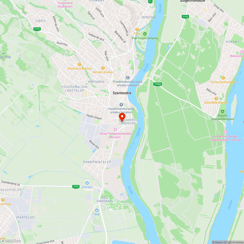 Közvilágítási hiba a szentendrei autóbusz állomáson (III.) bejelentés helye