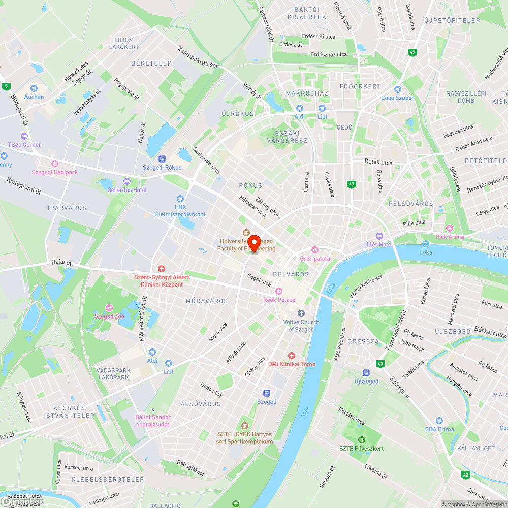 Kátyús parkoló bejelentés helye