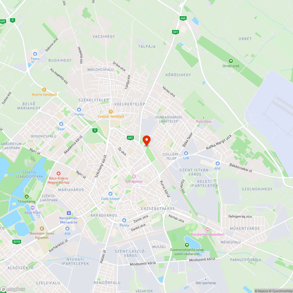 Útfelületi hibák, kátyúk az autóbusz-pályaudvar környezetében bejelentés helye