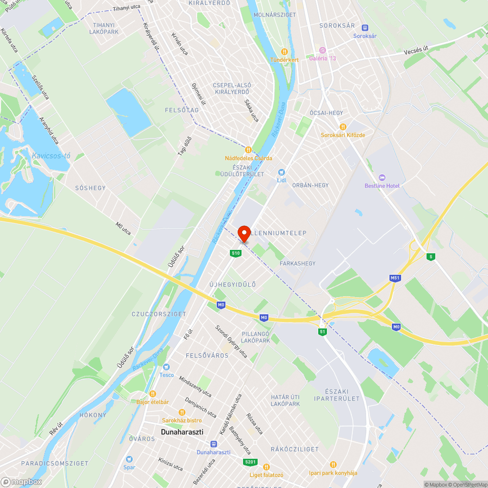 Holdbéli átjáró Soroksár és Dunaharaszti között bejelentés helye