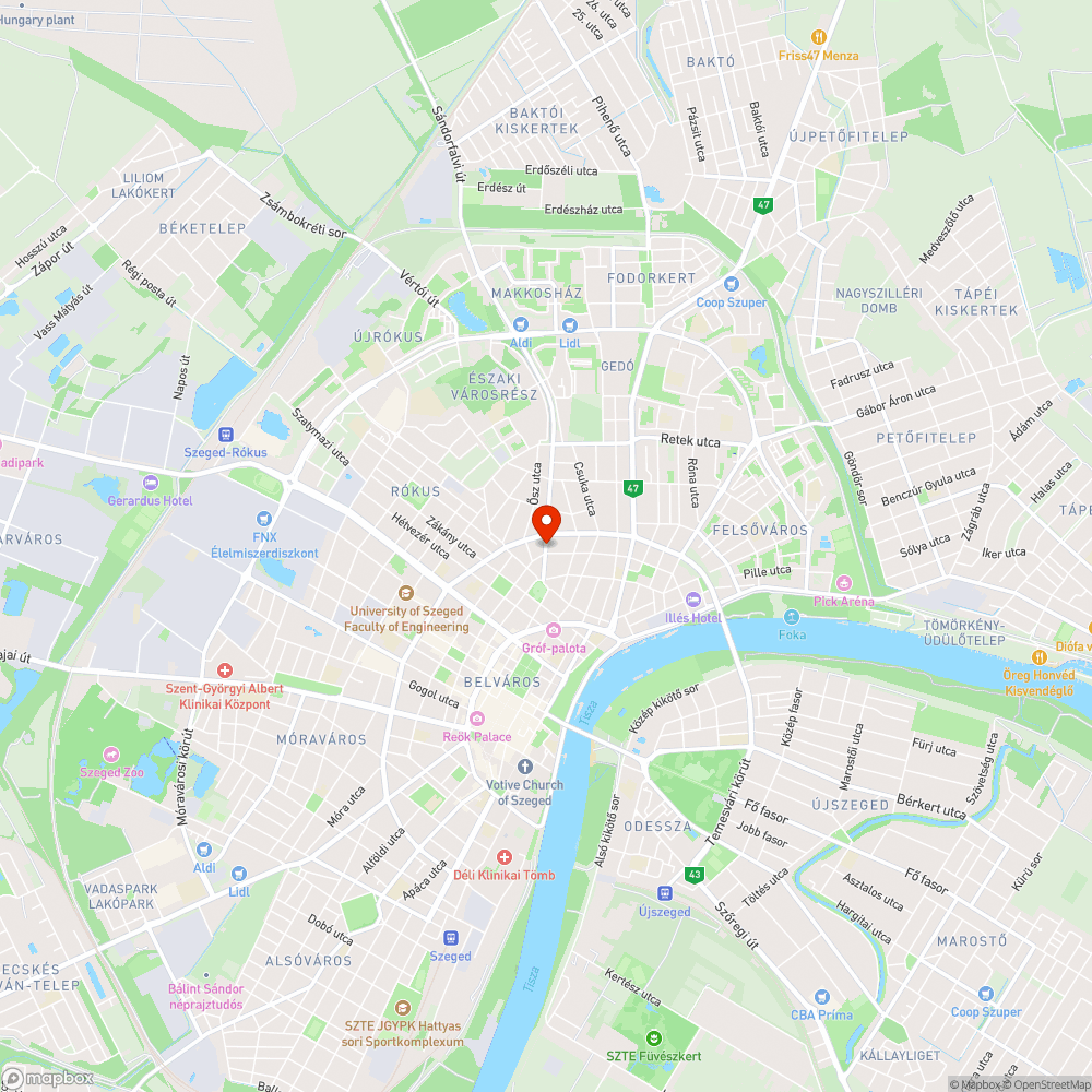 Kátyúk a megállóban bejelentés helye