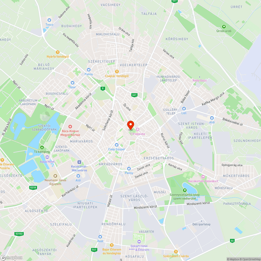 Hiba a város szívében. bejelentés helye