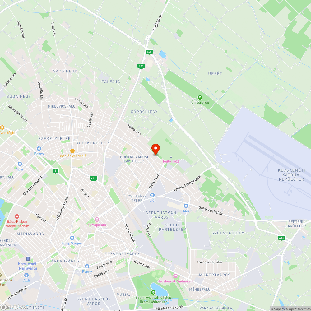 Kátyúhiba a Mécses utcában bejelentés helye
