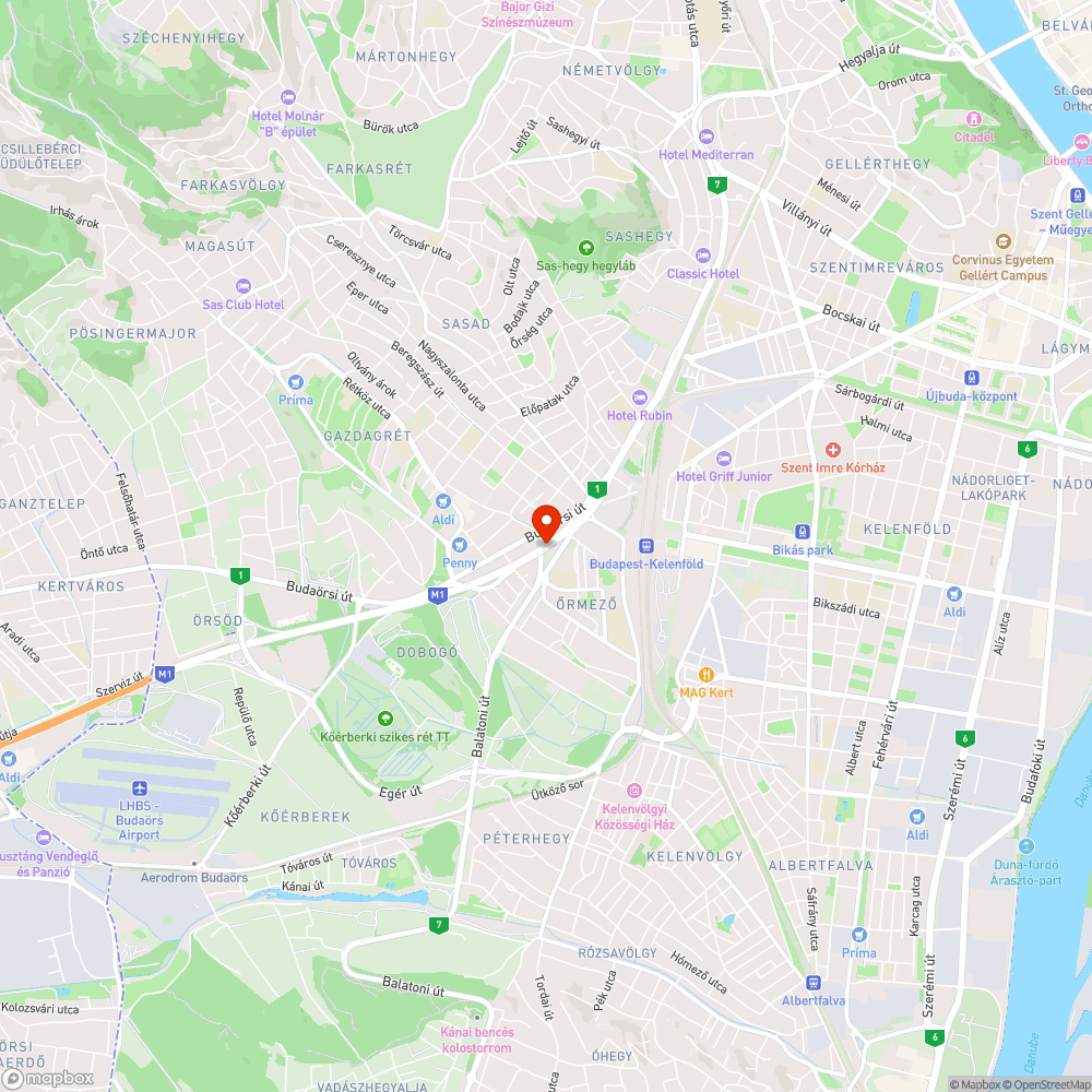 Veszélyes kátyú bejelentés helye