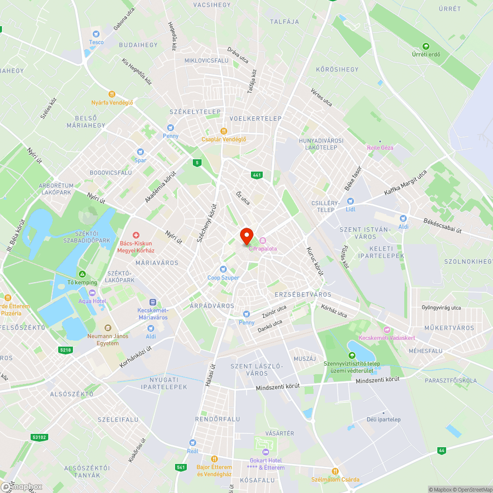 Burkolathibás oszlopok az Emléktár-téren bejelentés helye