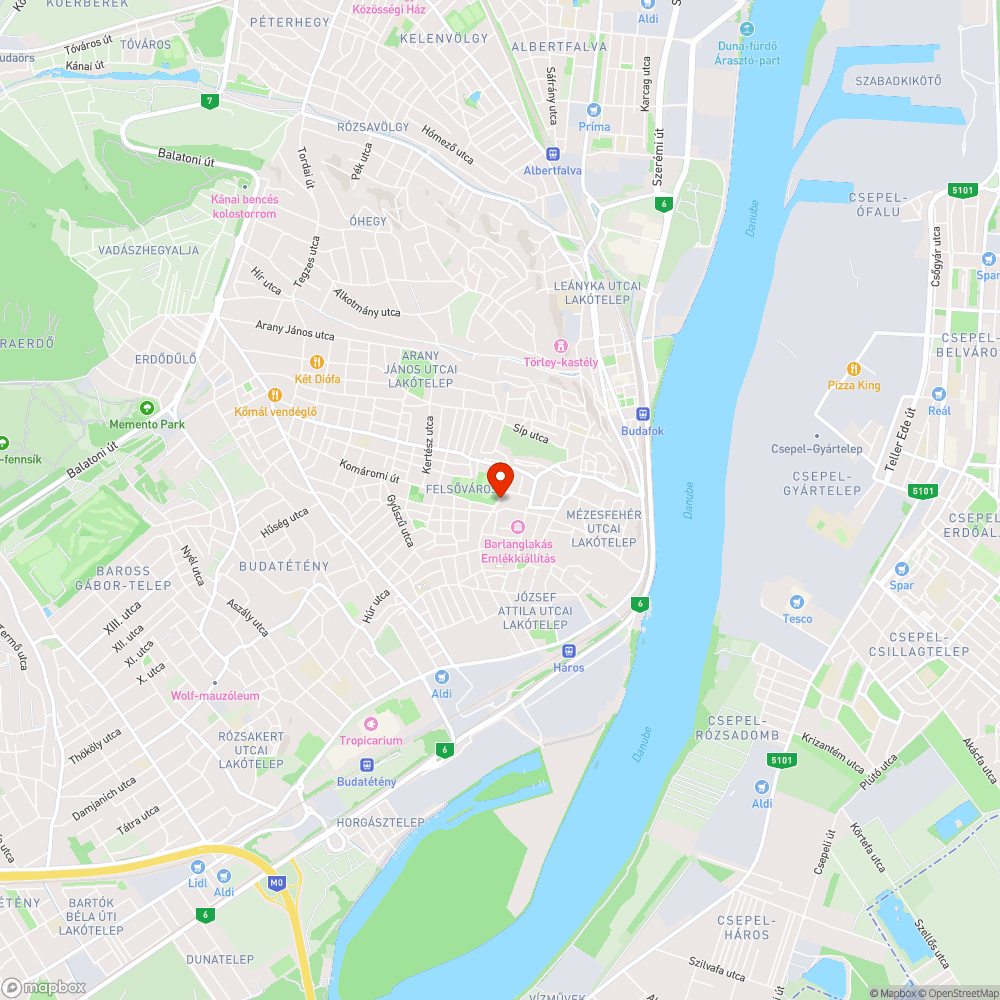 Kátyú a BMTE pálya mellett bejelentés helye