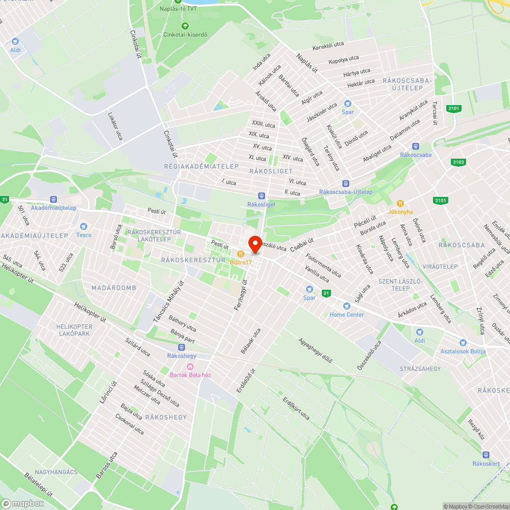 KerépárPestiút bejelentés helye